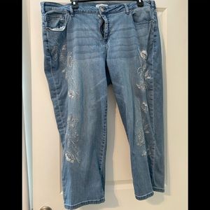 Lane Bryant Light Denim Capris